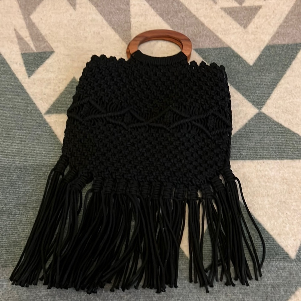 Danielle Nicole Black Fringe Crossbody Bag - image 5